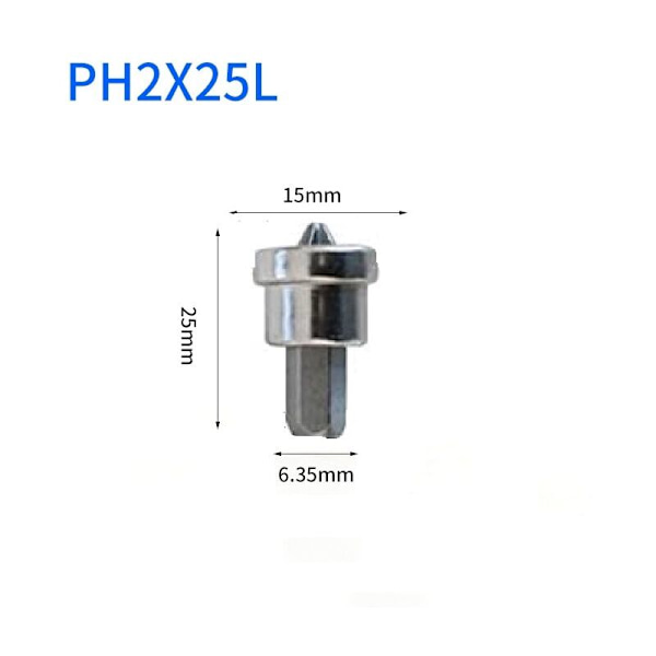 2 kappaleen erikoisruuvimeisselin kärjet kipsilevyyn/Placo/ PH2x25mm 1/4'' Phillips-pääruuveille PH2 - Rauta/Käsikäyttötyökalut - S2-teräksestä