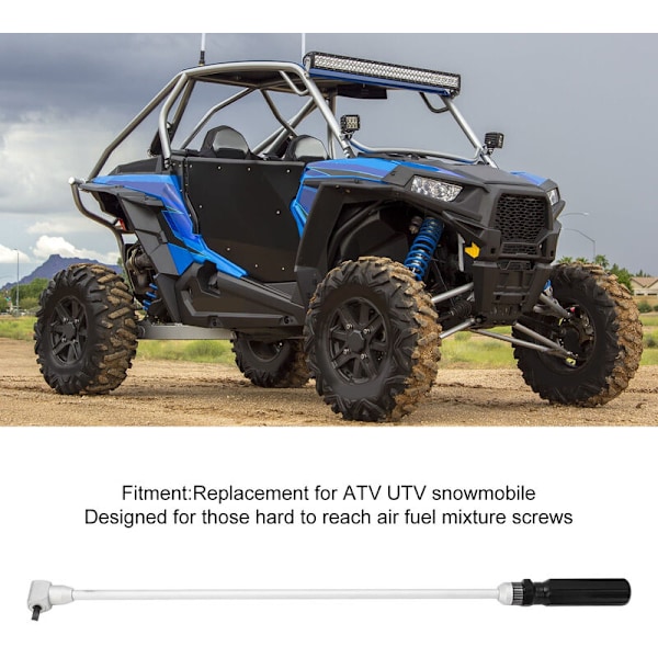 Verktøy for justering av forgassers pilotskrue 18,89 tommer 90 graders vinklet hode Metallutskifting for ATV UTV Snøscooter