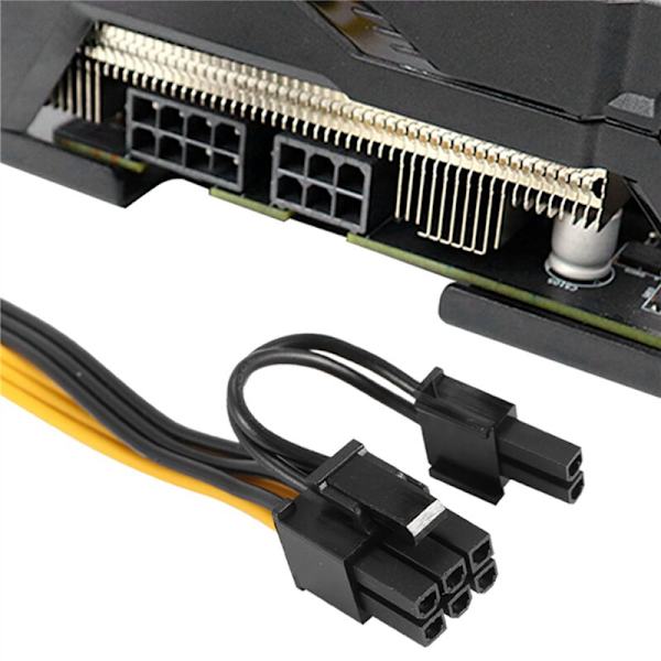 6 kpl PCI-E - 8-nastainen (6+2) (uros uros) GPU virtajohtoa 50 cm näytönohjaimille kaivoslaitteiden jakolevyille