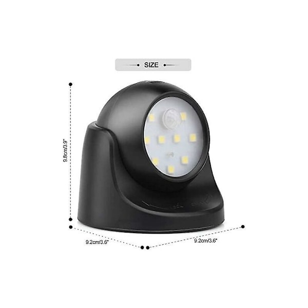 Utomhusvägglampa med rörelsesensor 1000 Lumen LED-utomhusbelysning Sladdlös batteridriven belysning 360 graders rotation och lutning