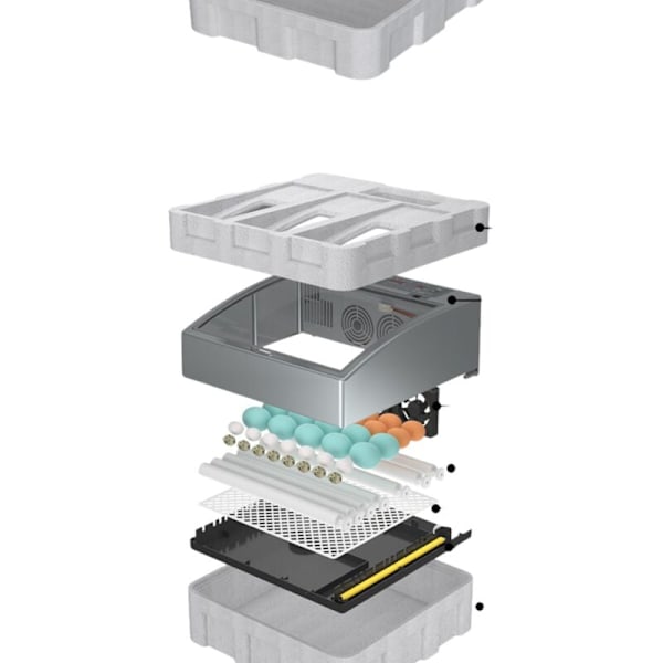 Äggkläckningsmaskin Automatisk kläckningsmaskin 16 ägg, Digital med intelligent automatisk vändning Mini kläckningsapparat Justerbar temperatur för fjäderfä, vaktel,
