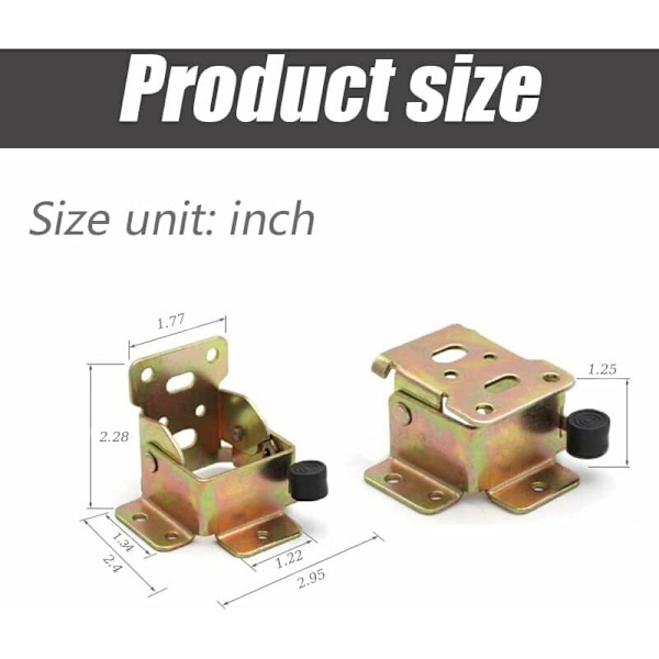 Låsendehængsel 1 Par Multifunktionelt 90 Graders Selvlukkende Foldbart Beslag Velegnet til Forbindelse af Foldbart Møbelbord og Stolben (Bronze C