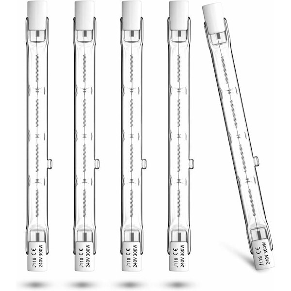 300W Halogenpære 118mm Dæmpbar J118 R7s Lineær Halogen Floodlight Varmt Hvid 2800K R7s Halogenpære Dæmpbar, til Sikkerhedslys, Landskabsbelysning