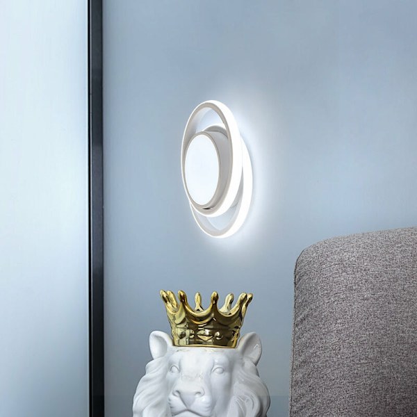 LED-loftslampe, rund loftslampe 32W 2500lm, moderne loftslampe til entre, soveværelse, køkken, stue, køligt hvidt 6000K, længde 34c