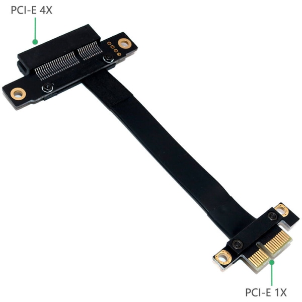 PCI-E PCI Express 4X till 1X förlängningskabel Ribbon Express Card Adapter Dubbel 180 graders riktning
