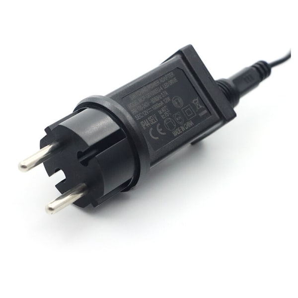 12V LED-strömförsörjning, LED-transformator IP44 Lågspännings-LED-adapterdrivrutin för julbelysning, ljusslinga（1 st）