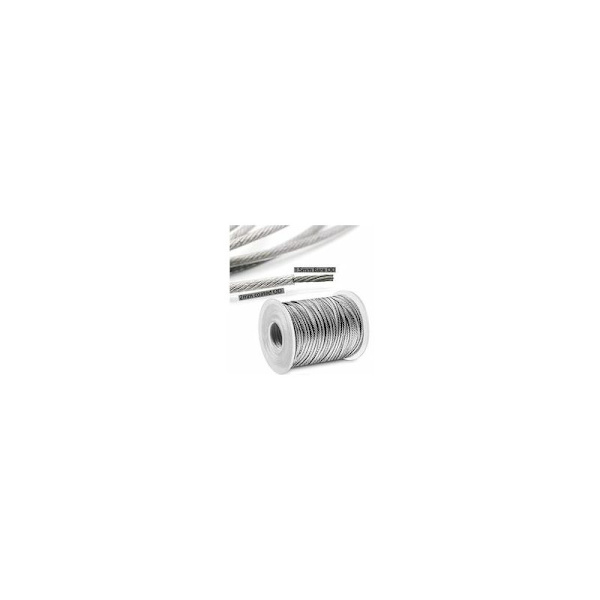 Wire Rope Kit, Have Tensioner til Have, Rustfrit Stål Ropeophængningssæt, 50m Nylonbelagt Rustfrit Ståltov til Tøjstativ Teltov, 56 Dele