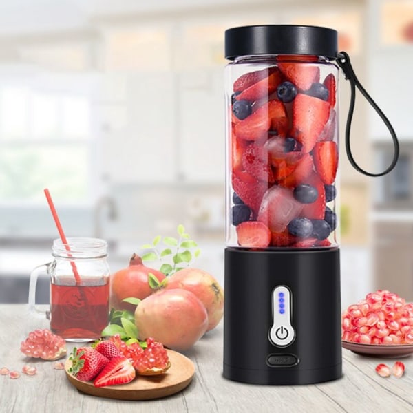 530ML bærbar elektrisk juicer smoothie blender USB oppladbar matprosessor fruktmikser mini juicer blender kopp B