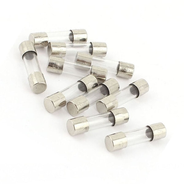 10 stk. 250V 250mA 0,25A Action Glassikringer Rør 5x20mm