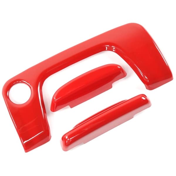 Center Console Armrest Switch Button Trim Sticker til 2018-2022 JL JT, ABS Rød