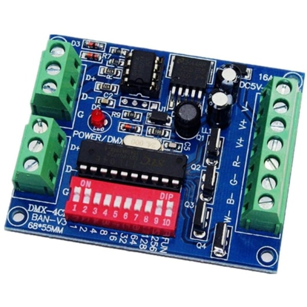 4CH DMX 512 LED Dekoder Kontroller 4Kanal DMX-4CH-BAN-V3 DC5V -24V Dimmer for Strip