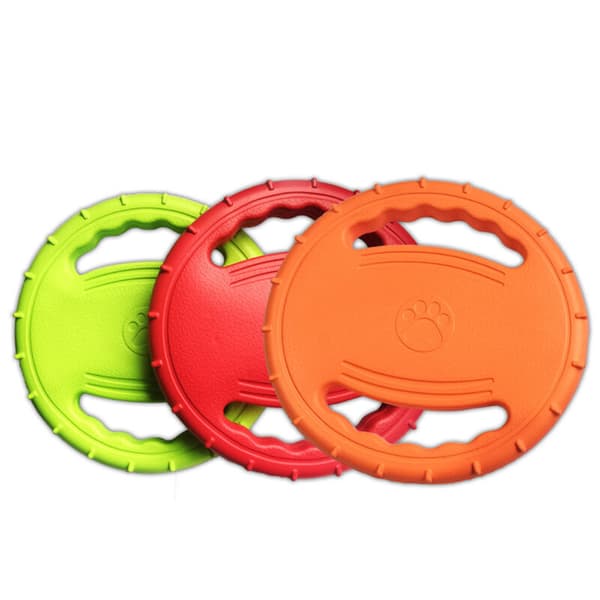 Flydende hård gummifrisbee til hunde diameter 20 cm (orange)