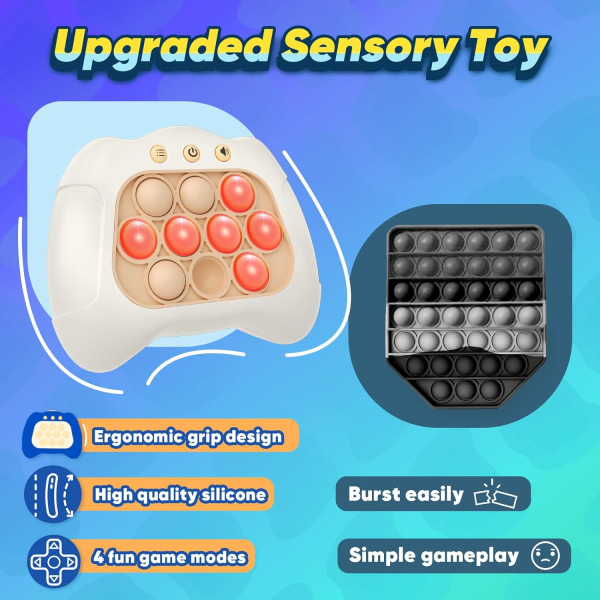 Håndholdt populært legetøj med sensorisk fidget til børn, piger og teenagere - hvid
