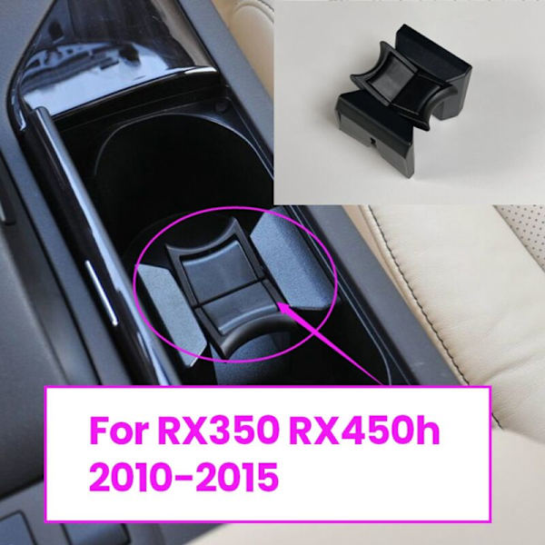 Indsats til kopholder i midterkonsol til RX350 RX450H 2010 2011 2012 2013 2014 2015 Ny 55618-0E040