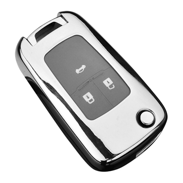 Mjuk TPU-bilfjärrkontrollfodral för Cruze Aveo Sail Captiva Opel (Silver A)