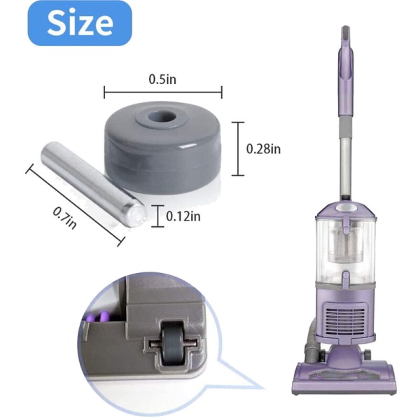 1 par ersättningshjul för dammsugare, lämpliga för modellerna NV350 NV351 NV355 NV356E NV500 NV501