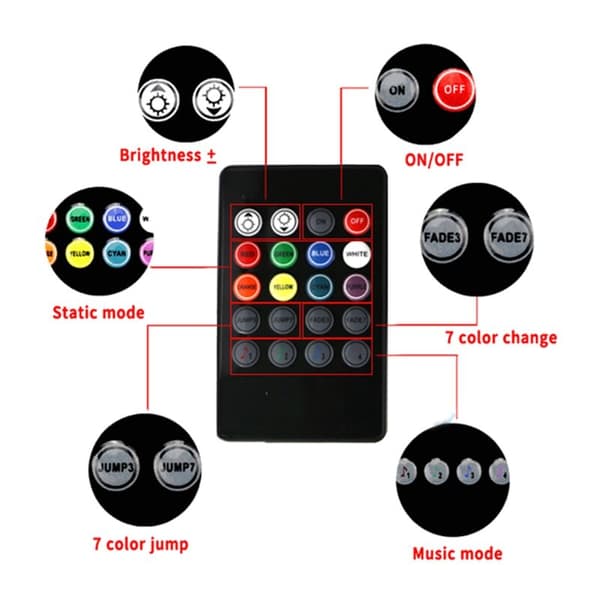 LED RGB-controller APP Bluetooth RGB-musikkontroller til 5050 LED-strip 4-bens RGB-controller 12V-24V