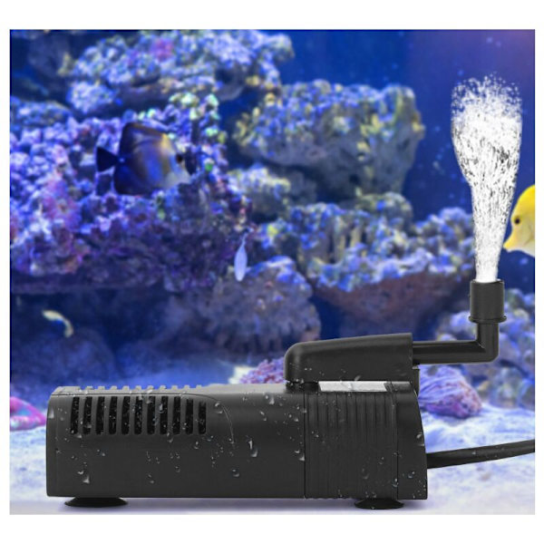 Akvarium Internt Filter opptil 450L/H, Pumper og Filter for Ferskvann eller Saltvannsakvarium