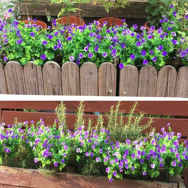 Udendørs Kunstige Blomsterbuketter 15 Pak - UV-Resistente