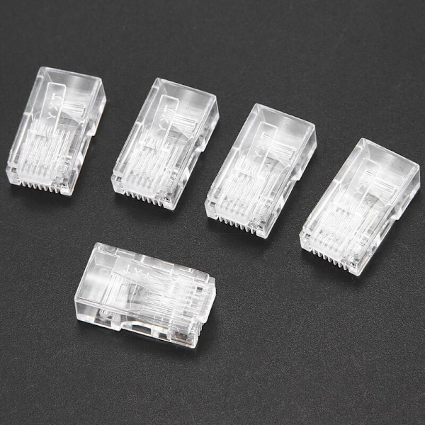 RJ45-kontakt CAT5E Modulärt Ethernet-kabel 8P8C RJ45-ändar Ethernet-kabel Crimp-kontakter UTP Nätverksuttag 30U