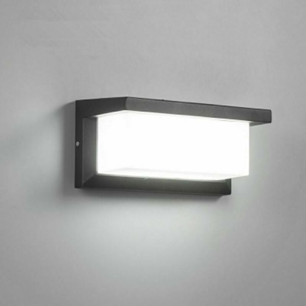 Modern utomhusvägglampa Led 12W vattentät Ip65 antracit aluminiumbelysning Dekorationsljus för innergård Trädgårdsuteplats nära väggväg