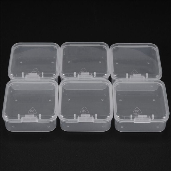 120 Pieces Mini Transparent Plastic Storage Box for Collecting Small Objects, Beads, Business Cards