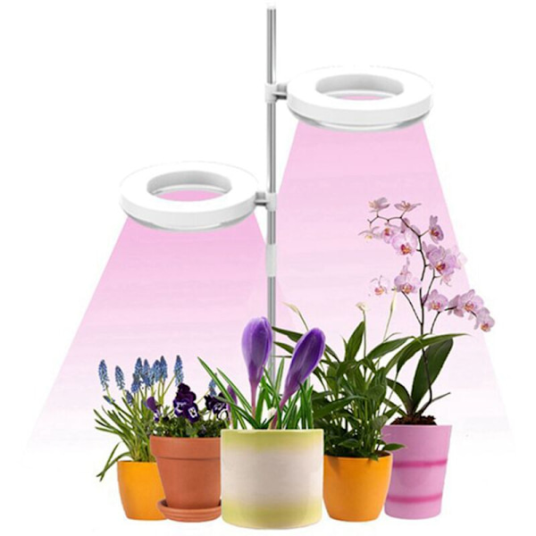 LED Grolys - 12H Automatisk Tidsstyring Justerbar Ring til Havepotteplanter Starter