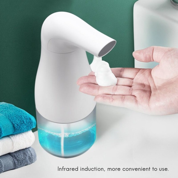 14 Oz / 400Ml Automatisk Sensor Handdispenser, Batteridriven Kontaktfri Handskummande Pump för Badrum och Kök