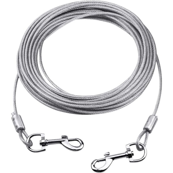 Bindestreng for hunder opptil 80 kg, 10M (hvit), Ledning for små, mellomstore eller store hunder (hvit, 10M)
