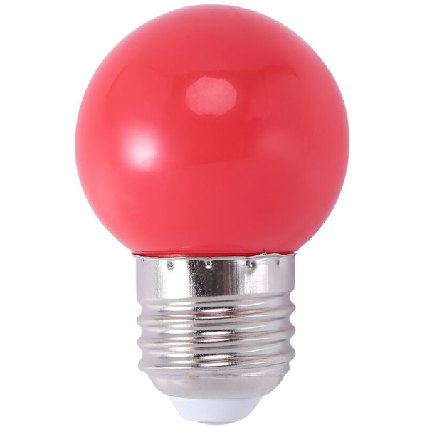 E27 LED Plastlampa Varm Röd Glödlampa (0,5W Effekt, Röd)