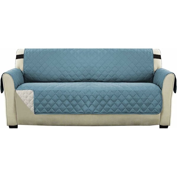 Sofa Trekk Vendbar Quiltet Møbelbeskytter Trekk, Sofa Trekk for 3-seters Sofa med 2\" Elastisk Stropp, Sofa Trekk 3-seters Maskinvaskbar