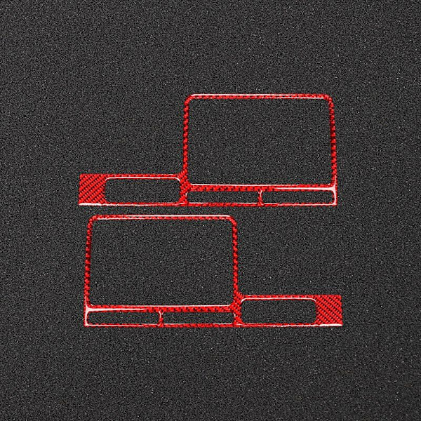 för R35 2009-2015 Fiber Navigation Display Surround Sticker Control System Panel Frame Trim Röd RHD