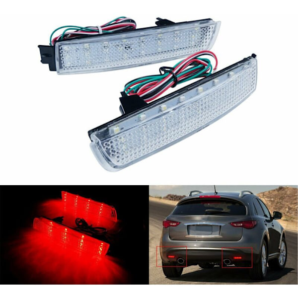 Bakre støtfangerreflektorlampe LED bremselys for Juke Quest Sentra FX35 265605C000