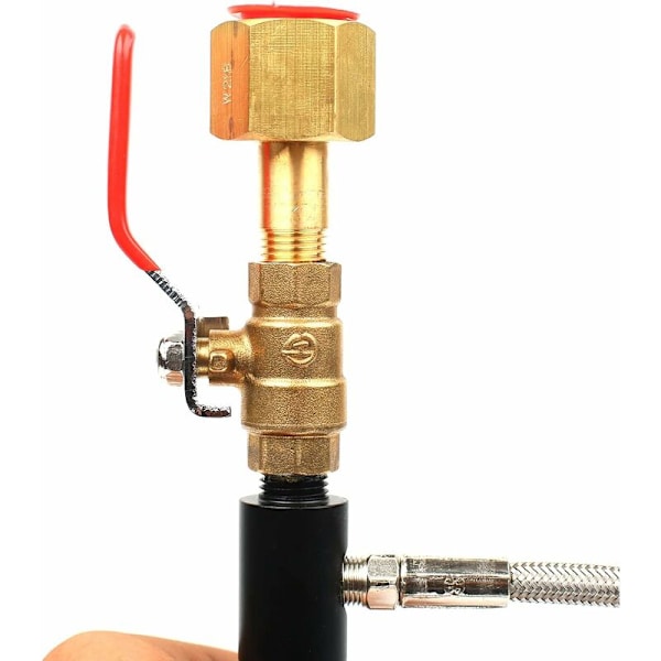 W21.8 CO2 CO2-sylinder påfyllingsadapter slange Soda Stream Maker tilkoblingssett (med 36\" slange og 3000PSI dobbel ventiltrykksmåler)