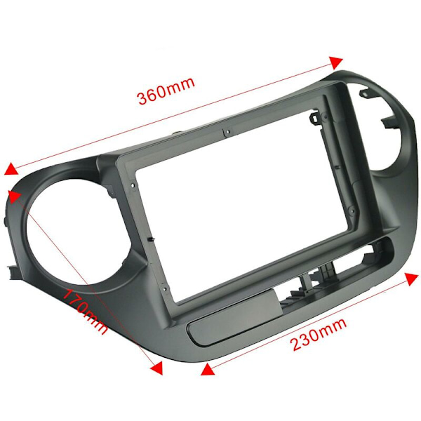 9 Tommer 2 Din Bil Dashbord Ramme Radio Fascia Dash Mp5 Spiller Dvd Adapter Panel Med Kabel For I10