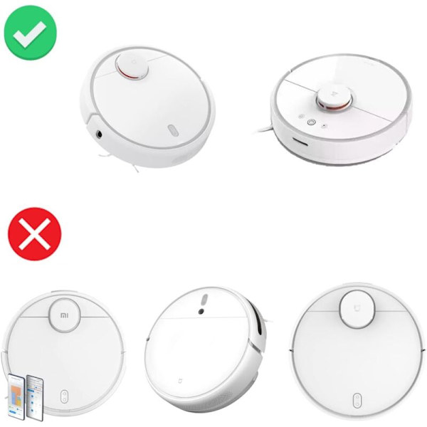 Essentiell reservdelsats kompatibel med Xiaomi Mi Robot Vacuum 1 och 2 (utan mopp). Ersättningstillbehörssats för Xiaomi Roborock S50 S51 Robo