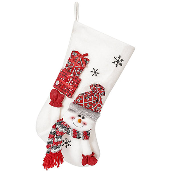 Neulotut suuret kaapeli-neuleet Rustic Santa -sukat Joulupukki-saappaat, tyyli 2