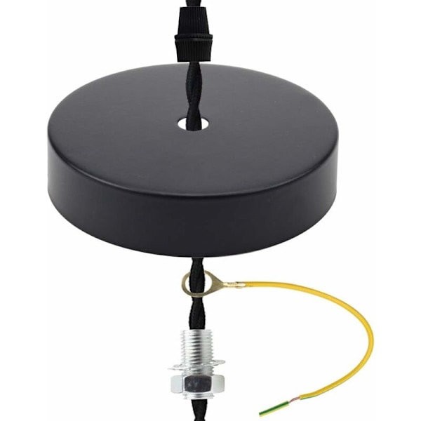 Takrosett Hengelampe Kabelklemme Fleksibel Klemmplate for Armatur 100mm Velg Hengelampe Flerfarget Komplett Sett Svart