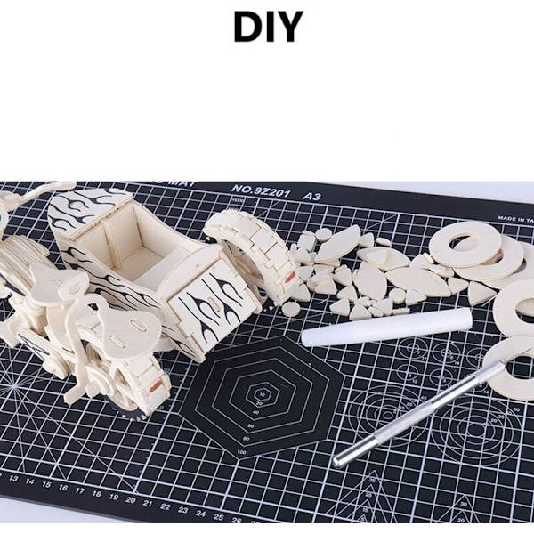 A3 PVC skjærebrett dobbeltsidig selvhelbredende skjærebrett lappverk skjærebrett DIY verktøy kontor skjærebrett, svart