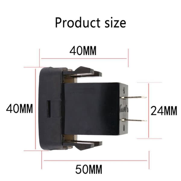 2X Bil Dobbelt USB3.0 Opladning med Voltmeter Display Spænding Oplader Sort & Rød til