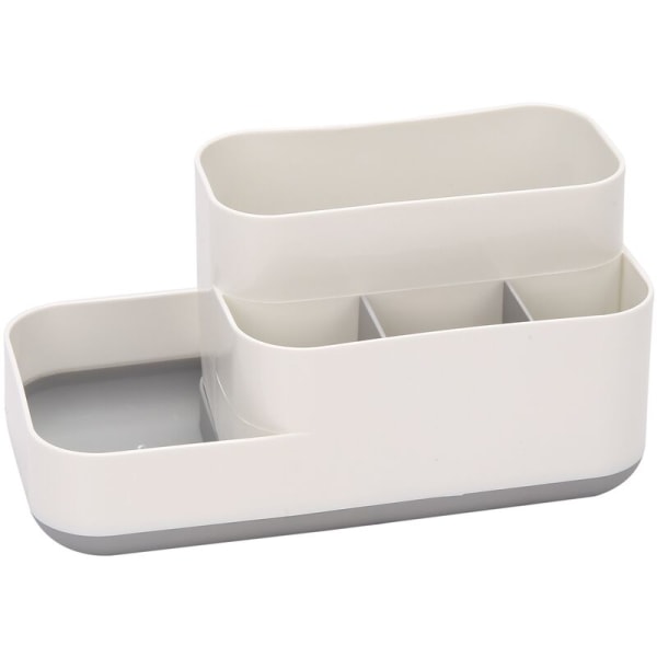 Plastic Makeup Organizer Bathroom Storage Box Tabletop Desktop Storage Box Sundries Container Gray