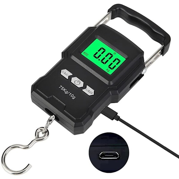 Bagagevåg Bagagevåg LCD-display Vågskala Vätskekristallhängande våg 165lb/75kg