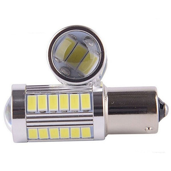4 stk. 1156 Bau15S Py21W Bil 150 Graders LED Kørelys Pære 33 Smd 5730, Rød
