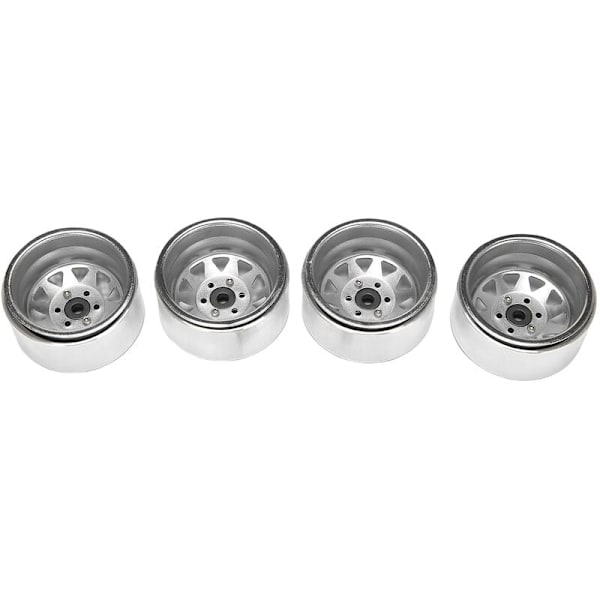 4 st djupa flakvagnar 1,9 metallhjulnav fälglåsning för 1/10 RC Crawler Axial SCX10 90046 TRX4 D90,1