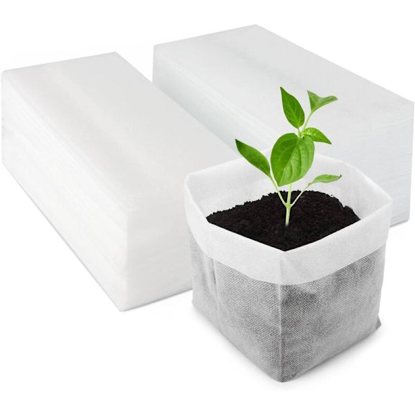 Plante-Plantesække, Enpoint 100 stk. 9,8 x 11 tommer Ikke-vævet stof Sæbeplanter Plantepose, Plantevækstposer til høj kimoverlevelse
