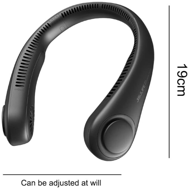 Bärbar Halsfläkt Handsfree Bladfri Fläkt Bärbar Personlig Fläkt Bladfri Laddningsbar Hjälmdesign USB-driven Skrivbordsfläkt