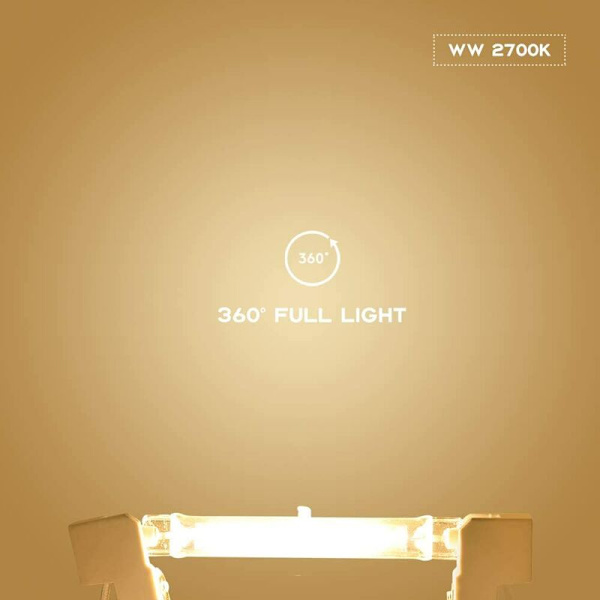 5W R7S 78MM J78 COB Filament LED Pære, 500 Lumen 360 Grader, 30W 48W 50W Halogen Pære Ækvivalent, Perfekt til Hjem, Køkken, Værelse, Balkon, Kontor,