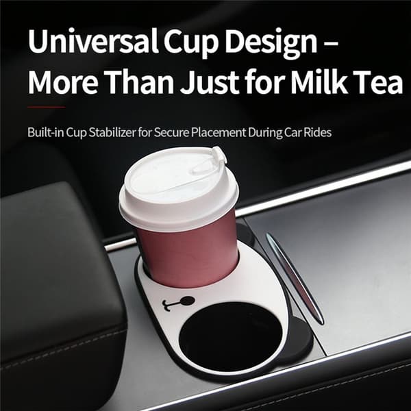 For Model Y 3 2017-2023 Midtkonsoll Koppholder Insert, Koppholder Klips Stabilisator Begrenser Slip Slot - Panda