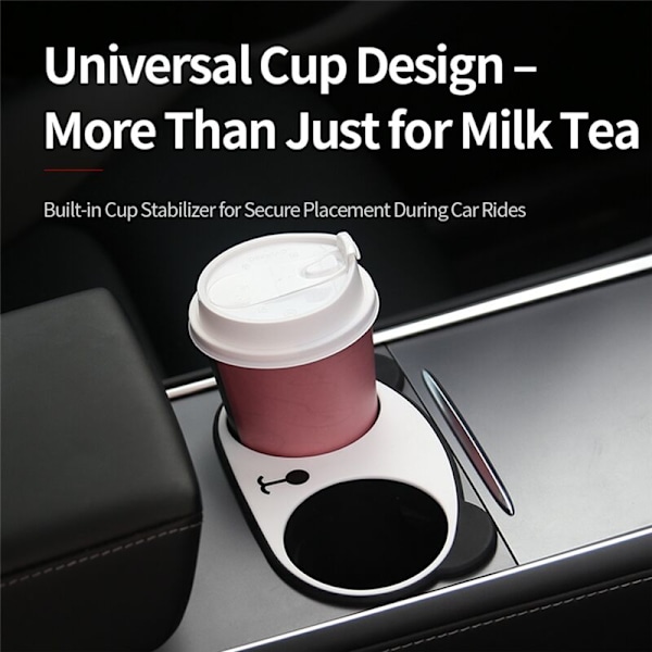 För modell Y 3 2017-2023 Center Console Cup Holder Insert, Cup Clip Stabilizer Limiter Slip Slot -Panda