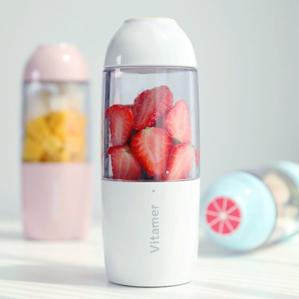 400ML 4000MAh Bärbar Smoothie Blender Mini Blender USB Elektrisk Juicer Laddning Frukt Juicer Rosa